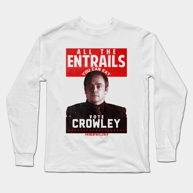 Vote Crowley Long Sleeve T-Shirt by aliciahasthephonebox